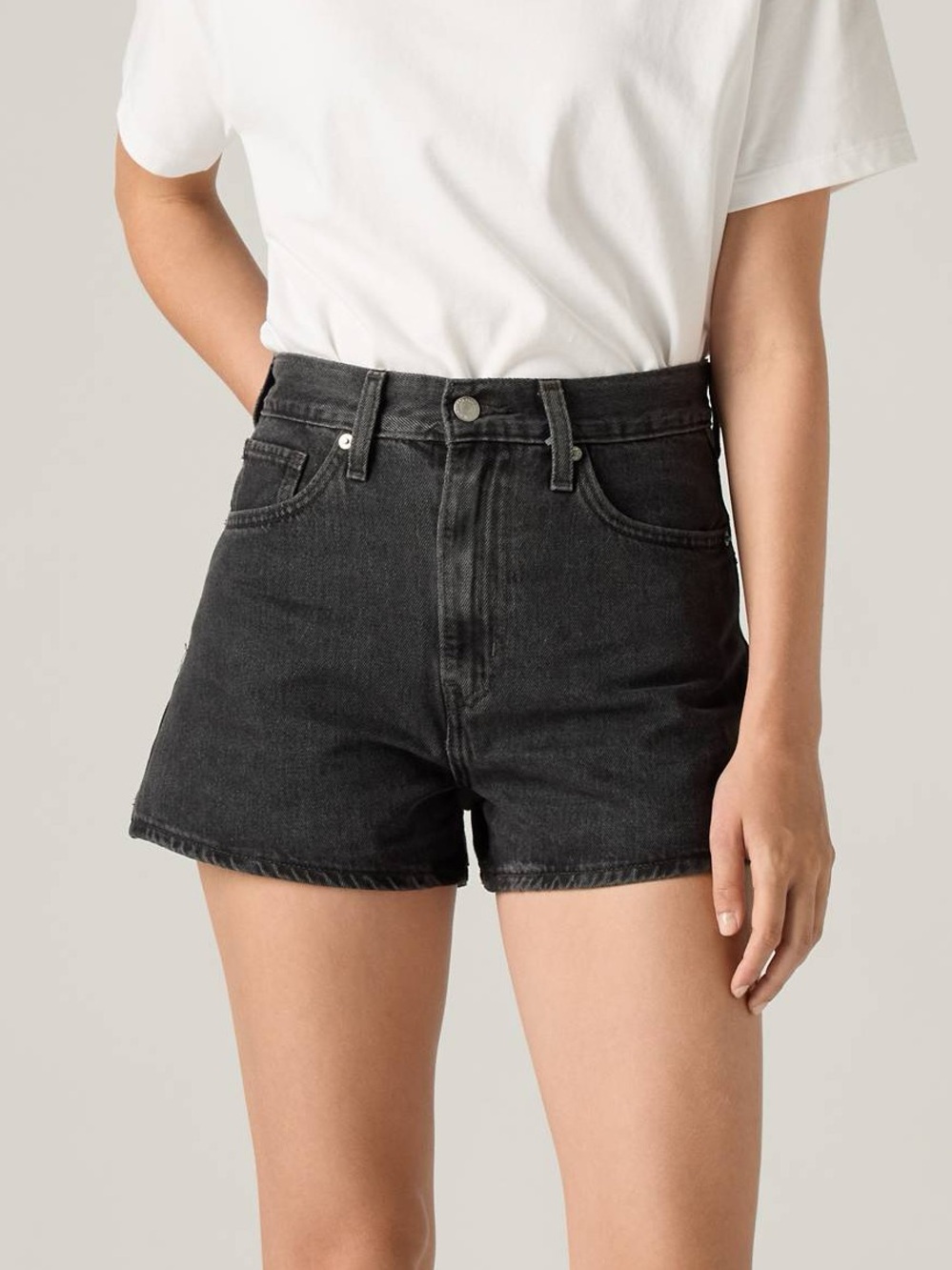 Levi’s High Waisted Mom Shorts in Black